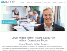 Tablet Screenshot of ancorcapital.com